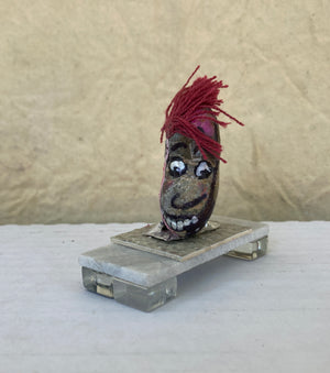 UNHINGED ROCK ART CHARACTER with his dog